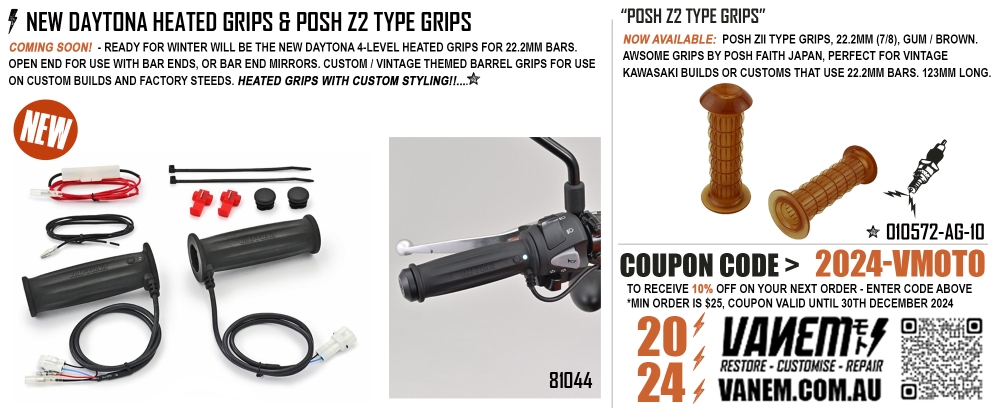 DAYTONA HEATED GRIPS, POSH Z2 GRIPS